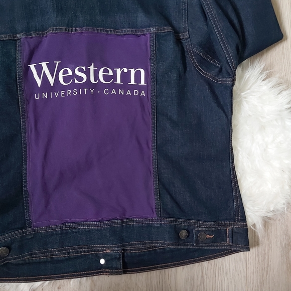 Dark denim old navy reworked Western Uni jacket - Picture 4 of 8